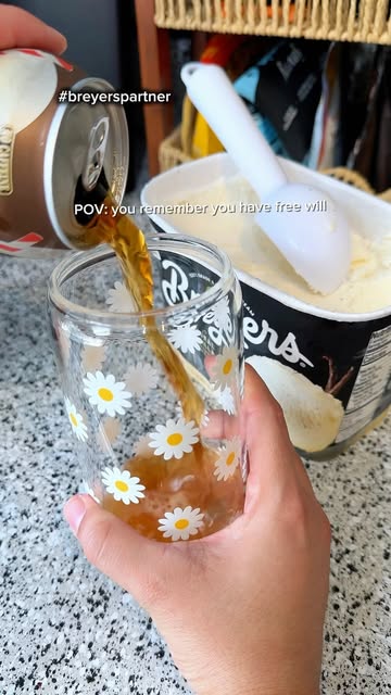 When I remember I have free will🤭🍨 @breyers #rootbeerfloat #breyers #breyerspartner #sweettreat