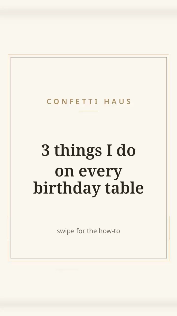 Birthday table