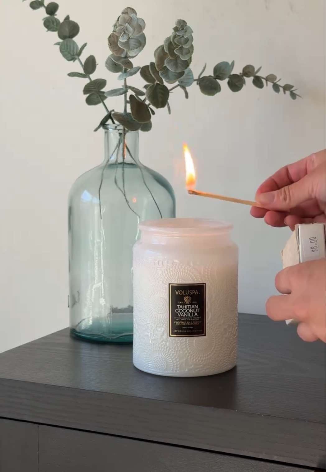 I found my forever summer candle ✨ @Voluspa Tahitian coconut vanilla smells like Hawaii to me, and I light it up when...