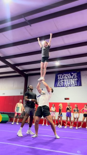 From learning to lifting putting it all out there 💪 #coedstuntingclinic