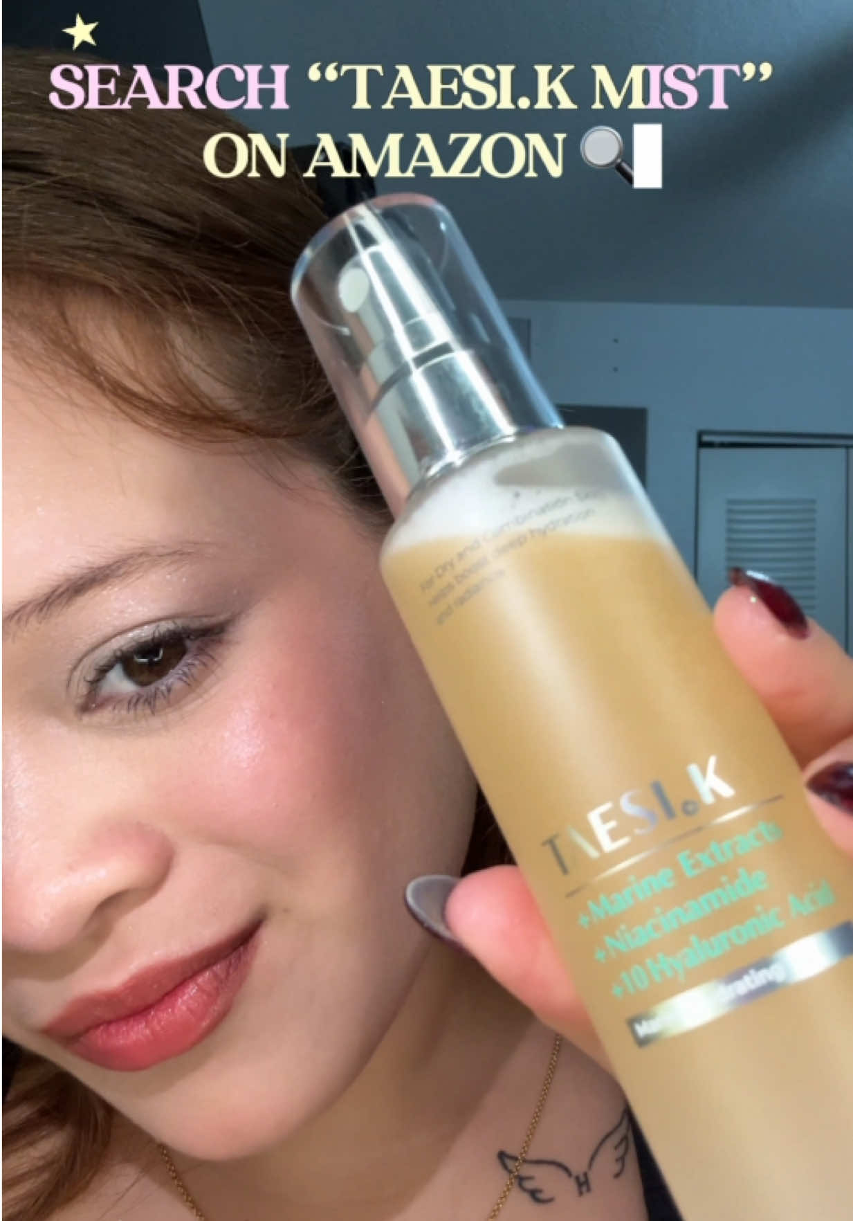 A MIST THAT MAKES YOUR SKIN LOOK EXPENSIVE IN 3 SECONDS?! 😱😱✨ This @taesi_k_official mist gives my fall makeup a gl...