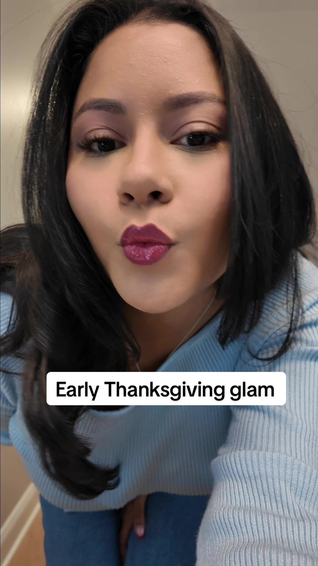 Early thanksgiving glam to go sit at la sala😌💋 #smallcreator #viral #latina #thanksgiving #fyp