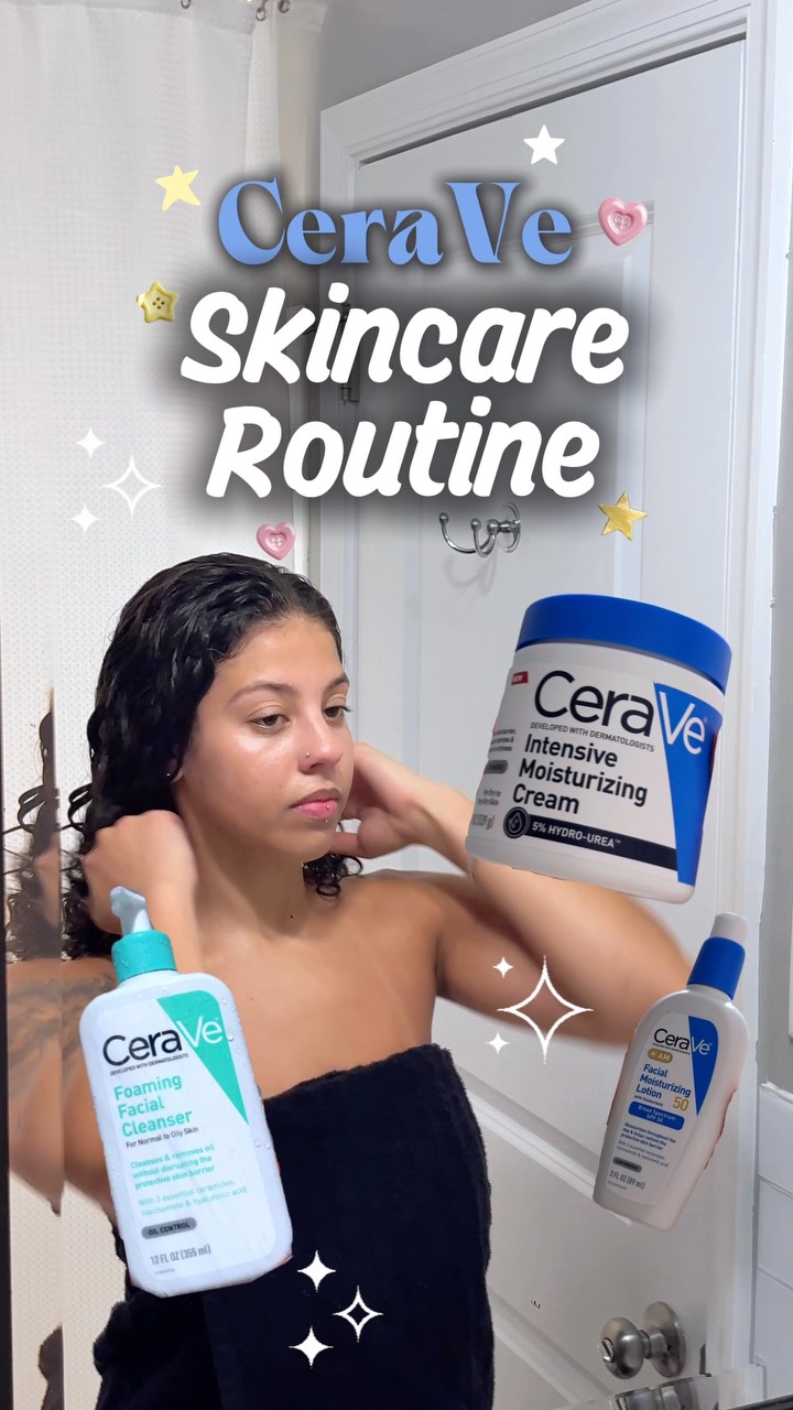 Simple skincare that keeps my skin feeling clean, hydrated, and protected. 💙✨ Products featured: • Foaming Facial Cl...