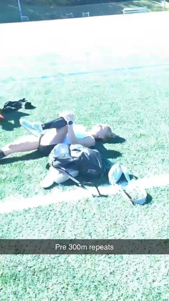 Running 300m repeats as a College athlete