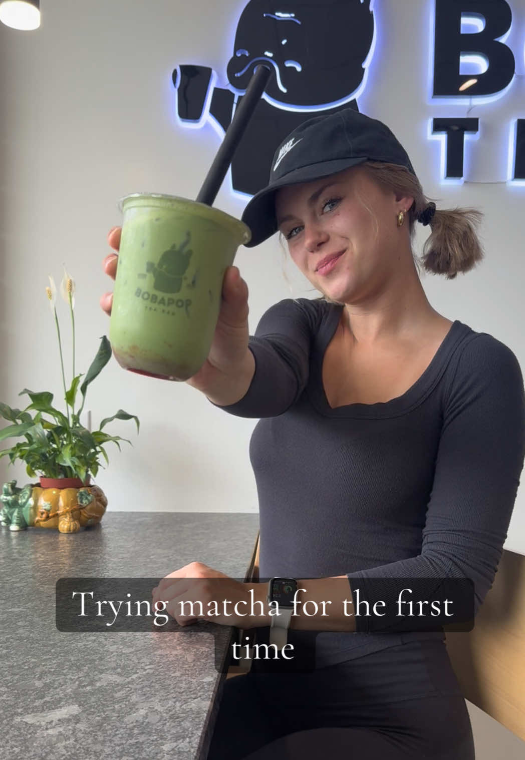 Trying new things is so fun 🤩 #matchalatte #bobapopteabar #drafts