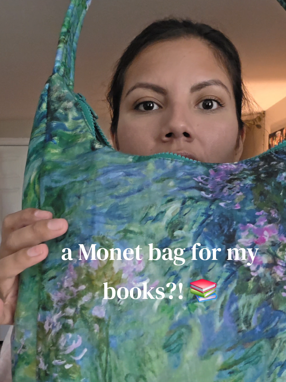 A bag that can fit my books AND looks like a Claude Monet painting?! I'm obsessed. 🥹🤎📚 @BAGGU #BookTok #BAGGU #Cla...