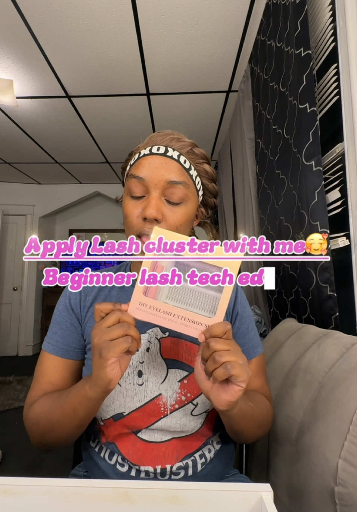 Lash Clusters on Myself first time 🫶🏾 Beginner Lash Tech Edition 🙃 . Will be offering cluster lash appointments so...