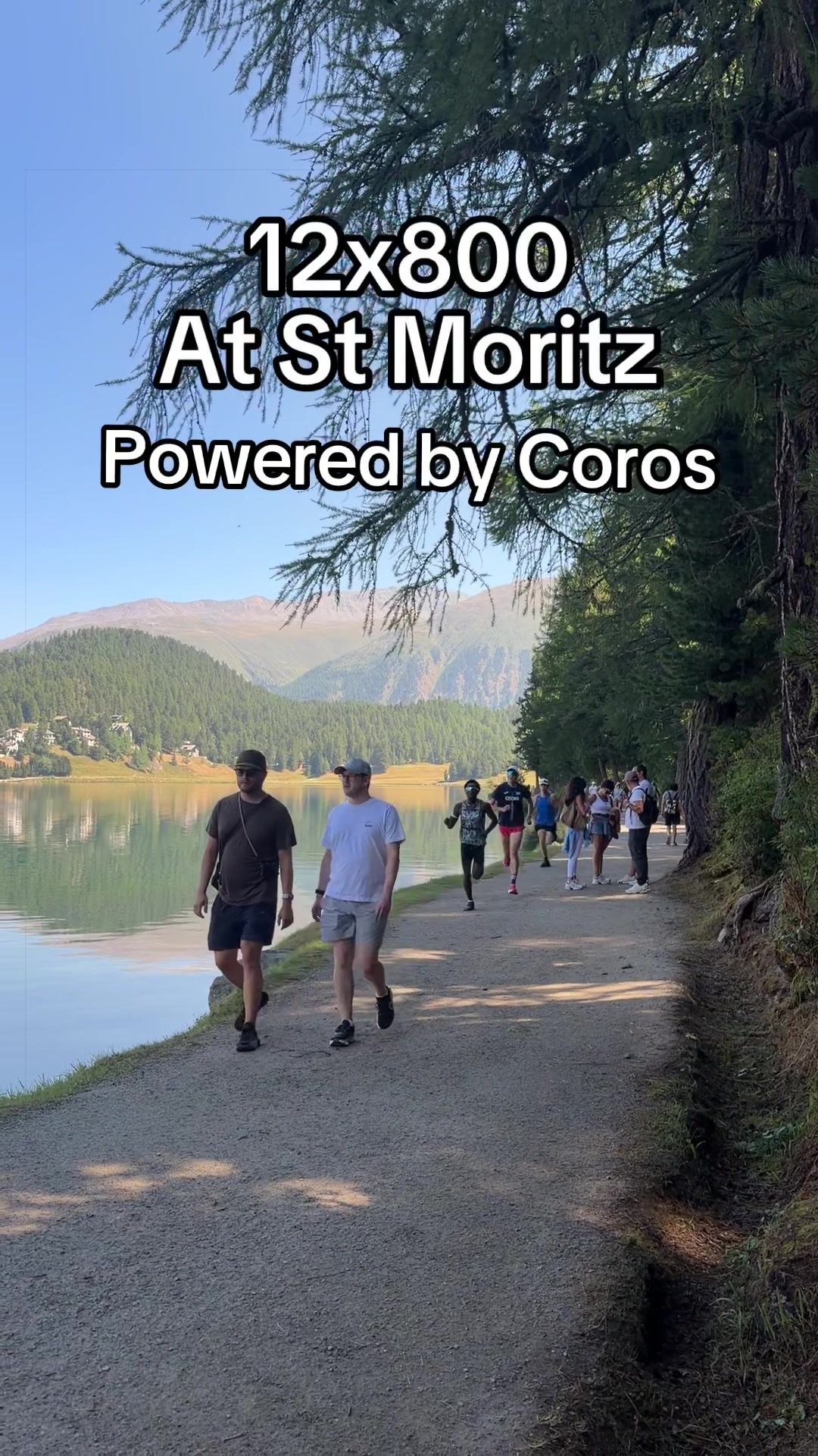 Just one of our smaller sessions at altitude powered by @COROS #altitudetraining #stmoritz #jakobingebrigsten#running