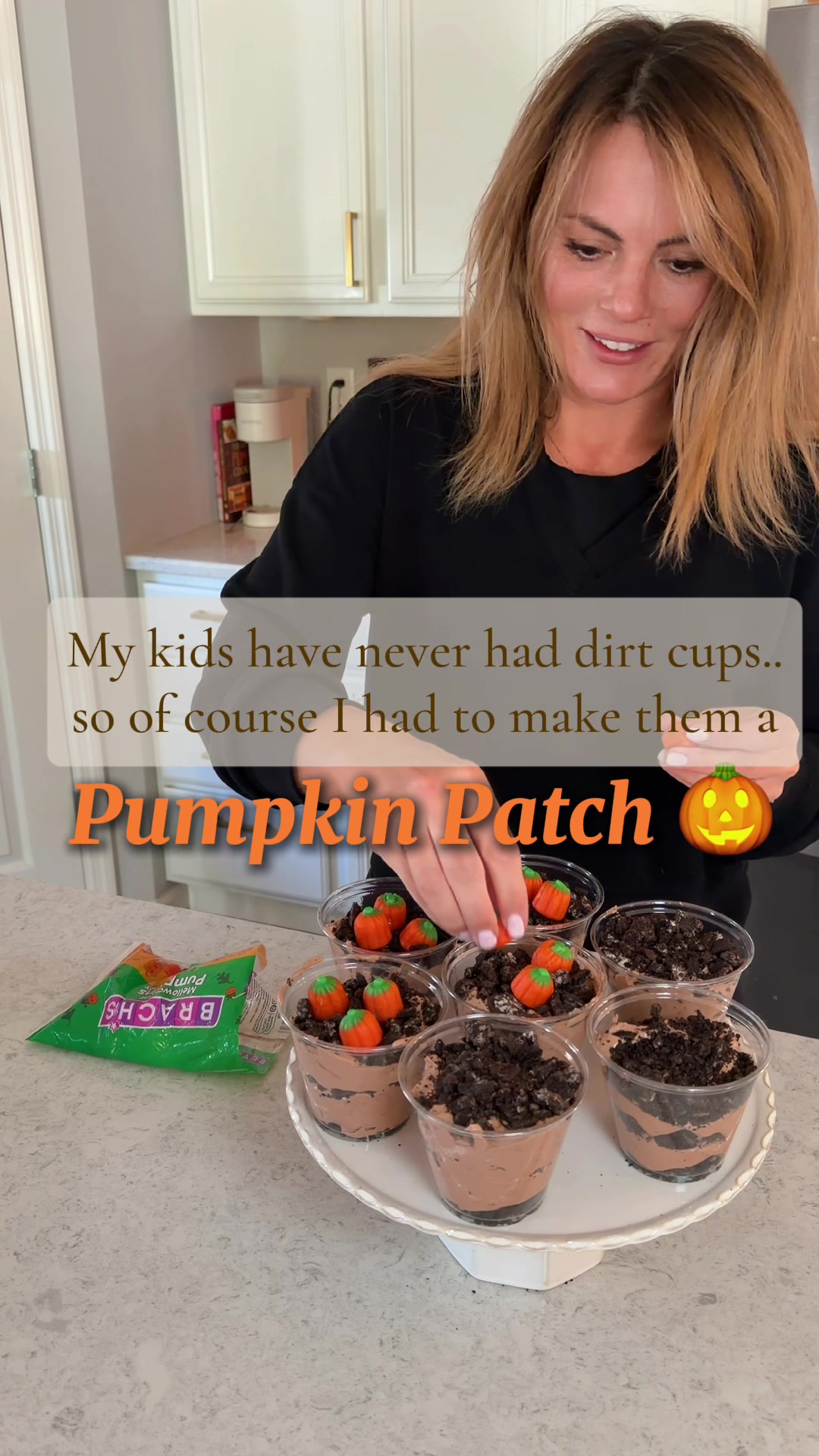 I told my kids about dirt cups and realized they had NEVER had them! We gave the childhood classic a little fall upgr...