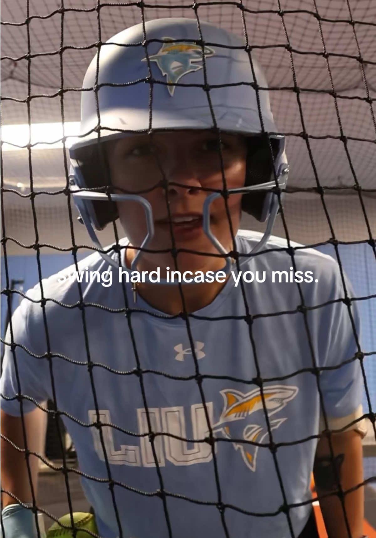 Swing hard incase you miss🤑 Follow for more content! #d1 #softball #d1athlete #division1 #softballlife