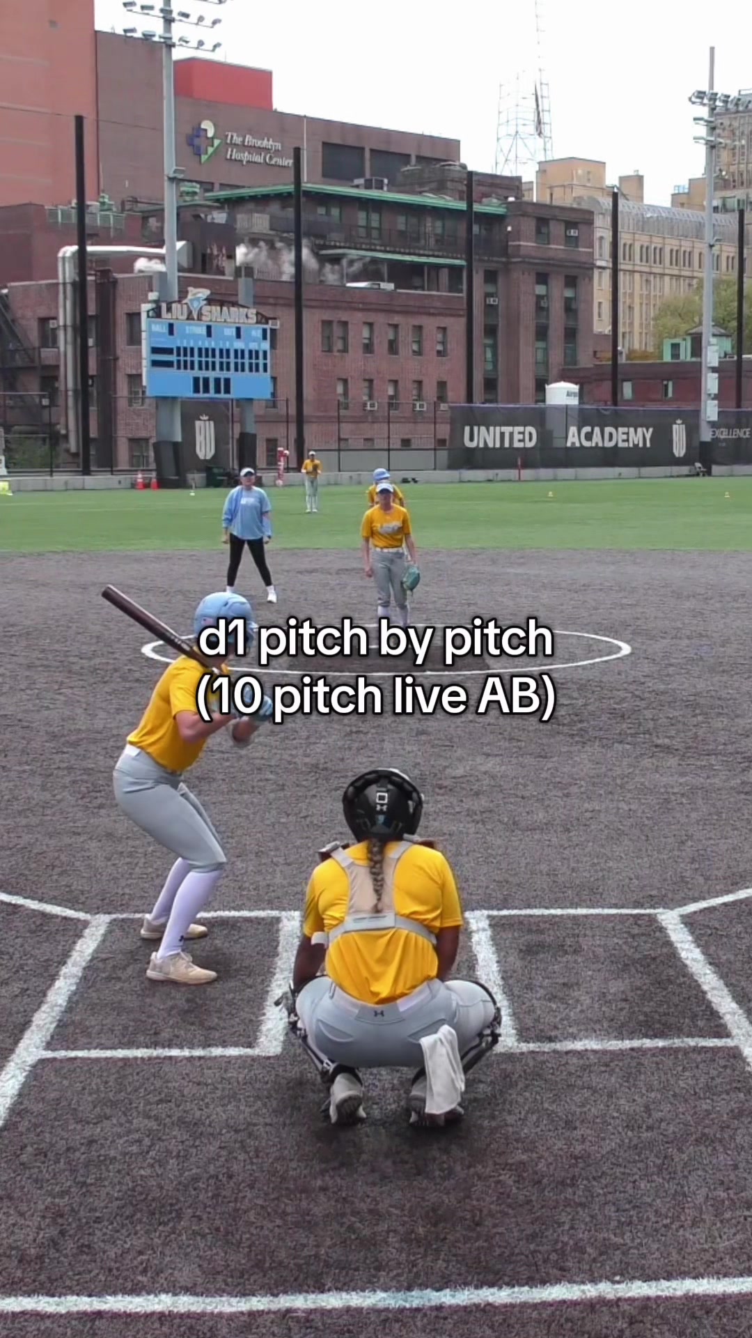 D1 Live At Bat! 10 pitch battle, great sequence by our battery!✅ Follow for more content🫂 #d1 #softball #d1athlete #...