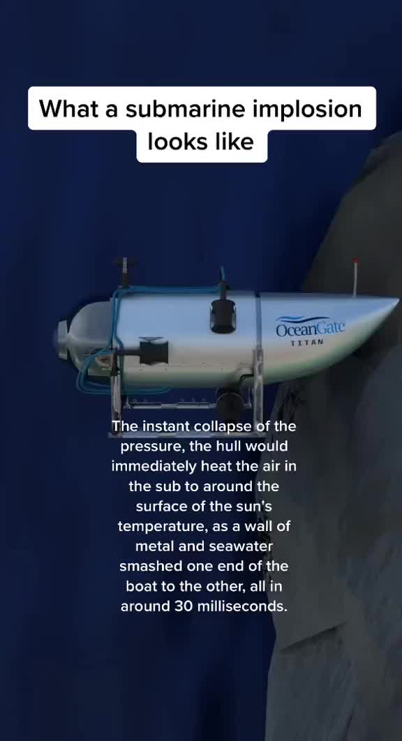 Submarine implosion demonstration. Educational #submarine #titan #titanic#ruyterpoubel