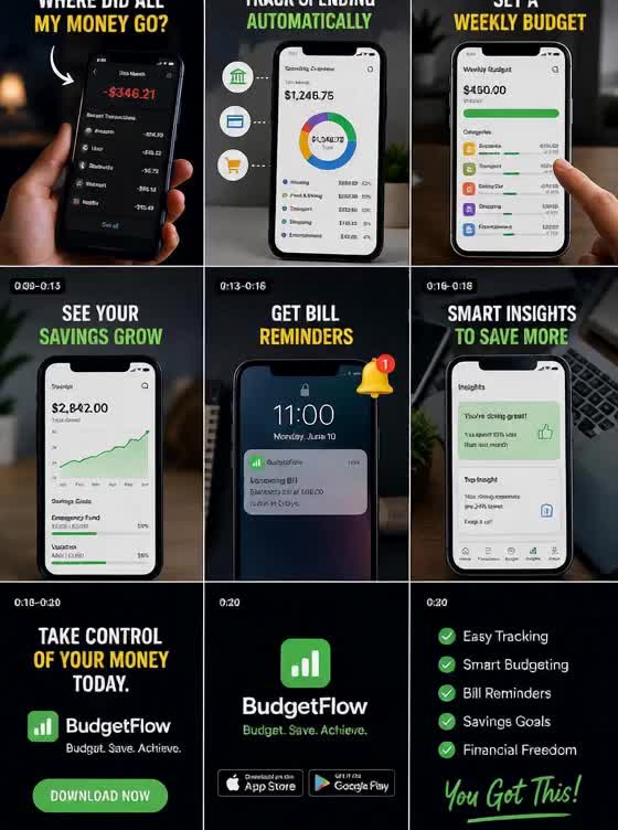 Faceless Budgeting App Demo 📱💰 Track spending, set budgets, and grow savings—all in one place. Spec sample created...