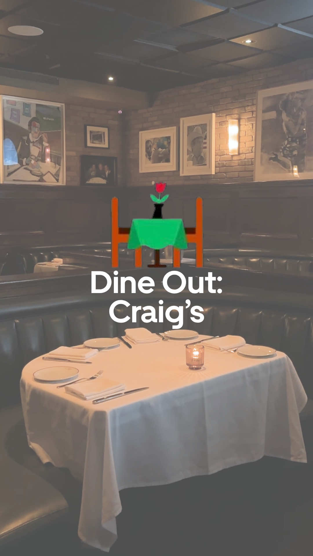 a dinner at @Craig’s Restaurant is as iconic as the Hollywood sign ✨ reserve a table today with Dine Out on Uber Eats