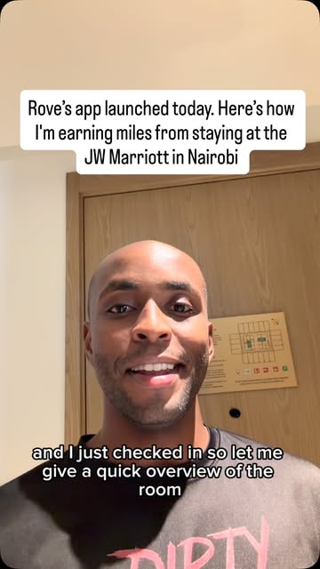 Rove’s app launched today. Here’s how I’m earning miles from staying at the JW Marriott in Nairobi #nairobi #jwmarrio...