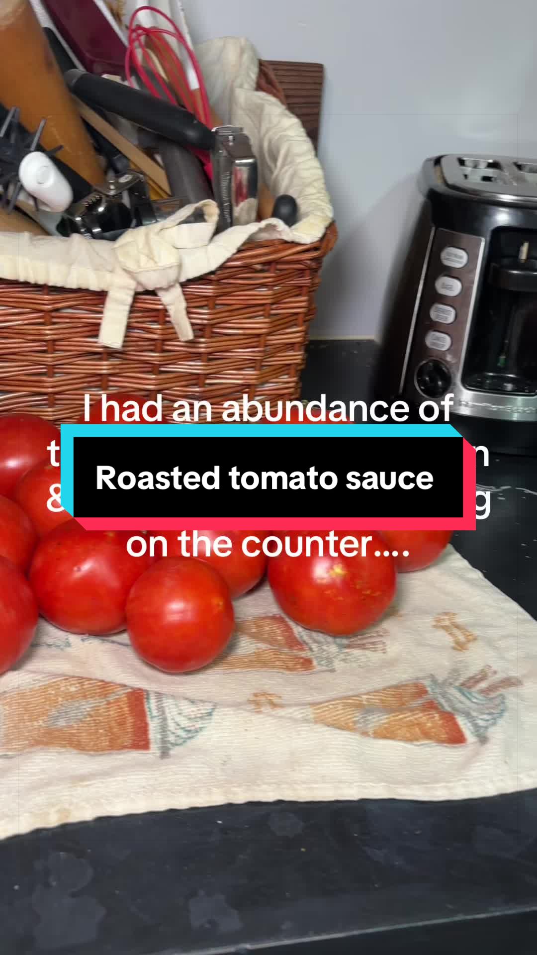 Needed to use up the latest batch of tomatoes from the garden (hubs is only one that eats just raw tomato) so decided...
