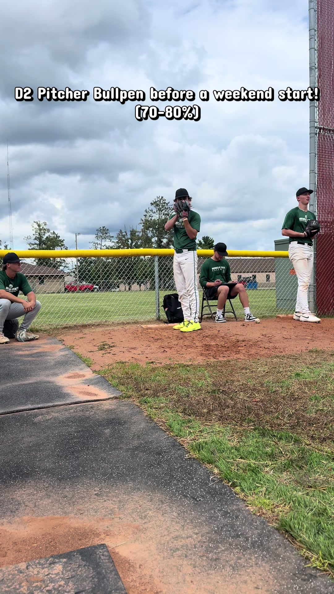Getting primed for first scrimmages this weekend! Recovery day tomorrow then we back at it🫡 shoutout to my catchers❤...