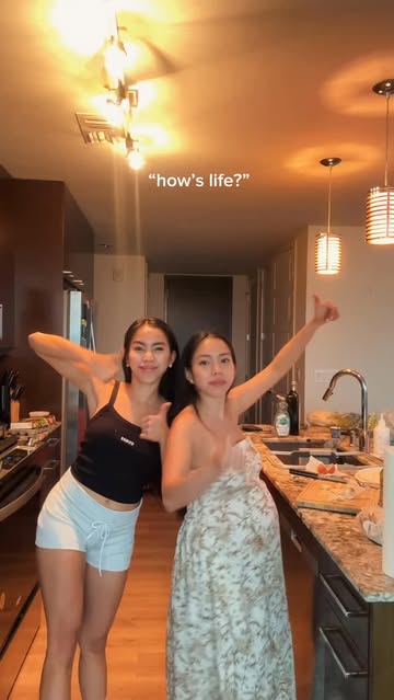 Stay-at-home cooking with my twin mommah 🤍 galing magluto, sis @jojagpangan Top @guess