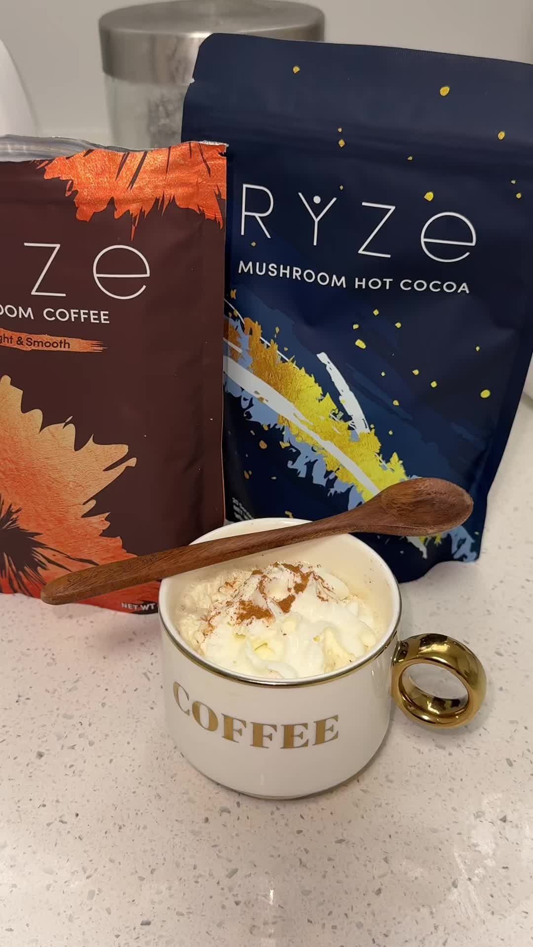 Café de hongos 🍄‍🟫 tienes que probarlo #ryze #coffe