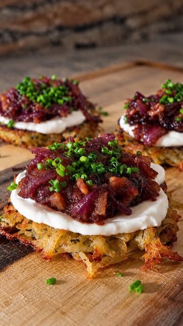 I was craving a loaded baked potato… but not an actual baked potato so I made these crispy little potato dauphin bite...