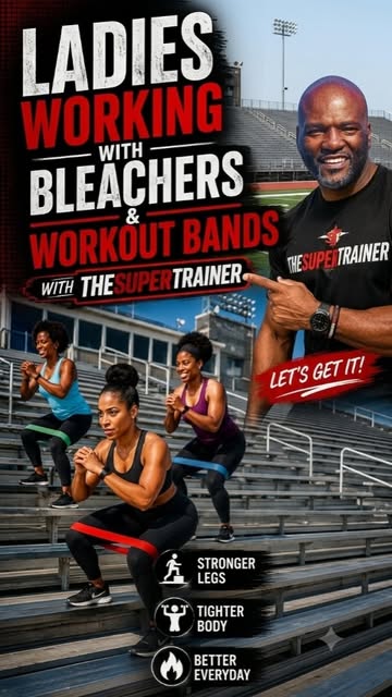 Resistance bands + bleachers = a full-body workout that builds strength, burns calories, and improves endurance. No f...