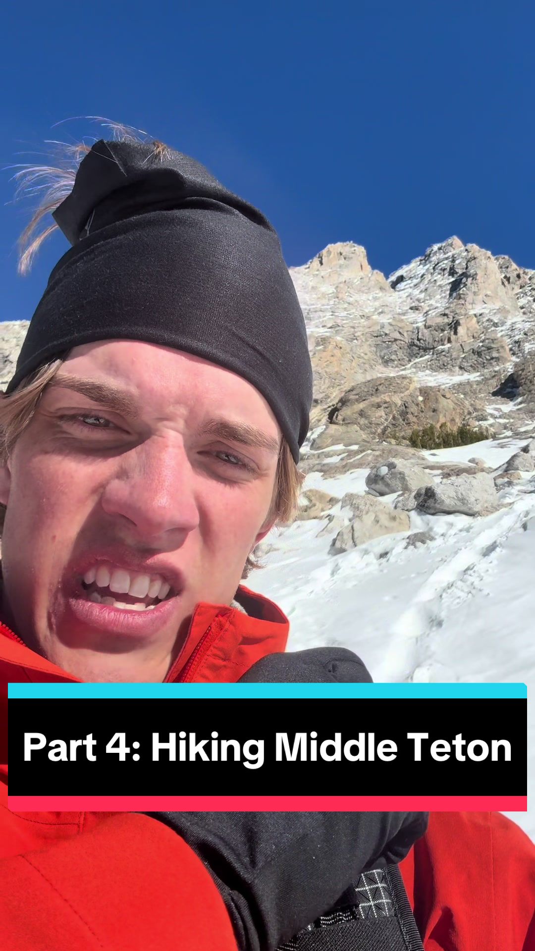 Part 4: on today’s adventure I tried to summit the middle Teton but it was way too icy for me so I made the decision...