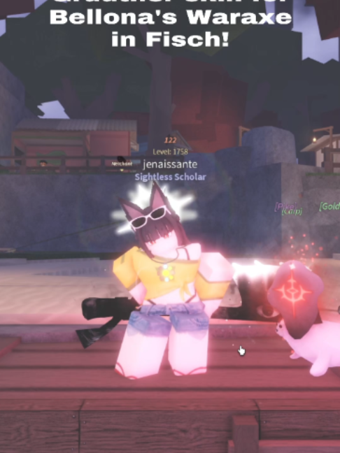 Showcasing Gruuther Bellona's Waraxe Skin! #roblox #fisch #fischroblox #fischshop #bellonaswaraxe #gruuther