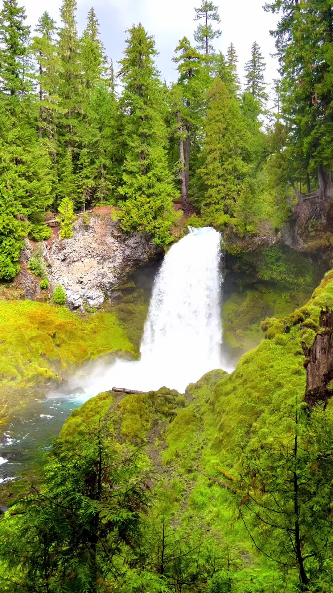 When in Oregon.. you find the best waterfalls 🏔️ #oregon #waterfall