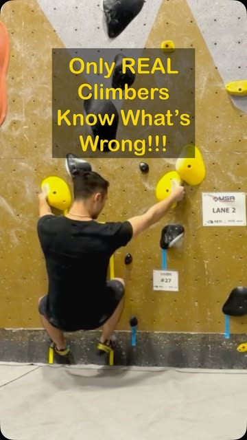 What’s wrong here? Only real climbers will be able to tell. Leave your guesses in the comments!#Bouldering #Climber #...