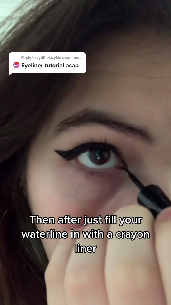 Reply to @sydthelazykid #foryoupage #foryou #fyp #eyeliner #tutorial #trend #viral #liner