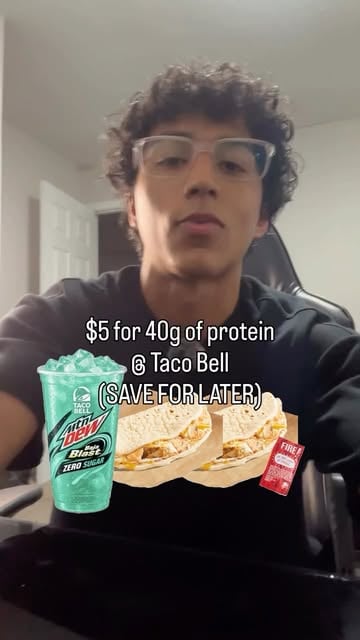 Follow to stay locked in when eating Taco Bell. #fyp #tacobell #fastfood #highproteinmeals