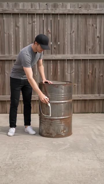 These Barrels Become A Full Patio Set ✨