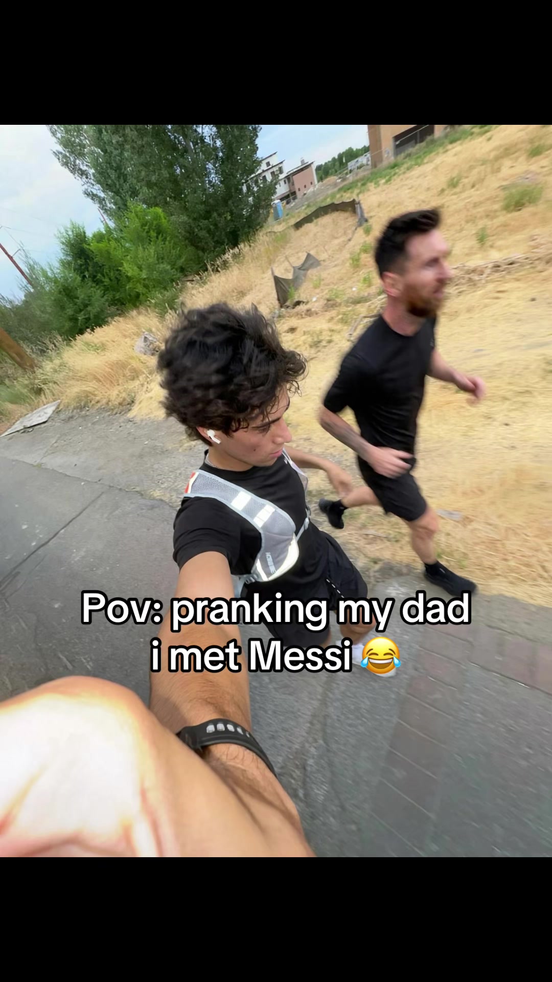 the way he fell for it 😂 #funny #messi #prank #textprank #fyp