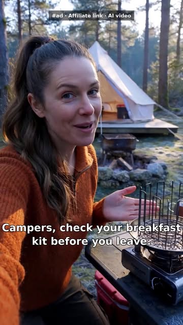 Campers, check your breakfast kit before you leave. 🍞 The Coghlan's Camp Stove Toaster folds flat for storage and op...