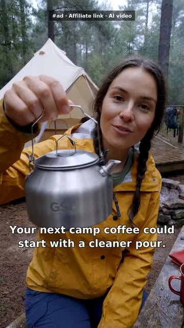 Your next camp coffee could start with a cleaner pour. ☕ The GSI Outdoors Glacier Stainless Steel Tea Kettle is a com...