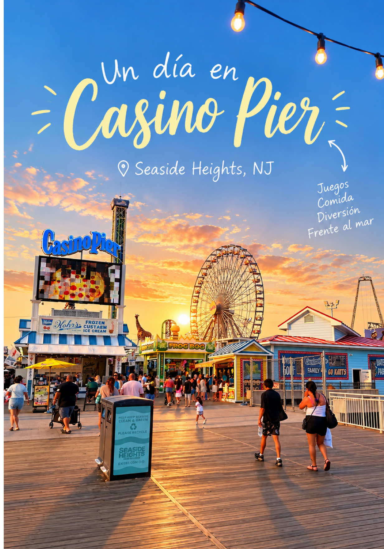 ¿Playa cristalina + parque de diversiones en el mismo lugar? 👀 Y lo mejor: está en New Jersey, a un par de horas de...