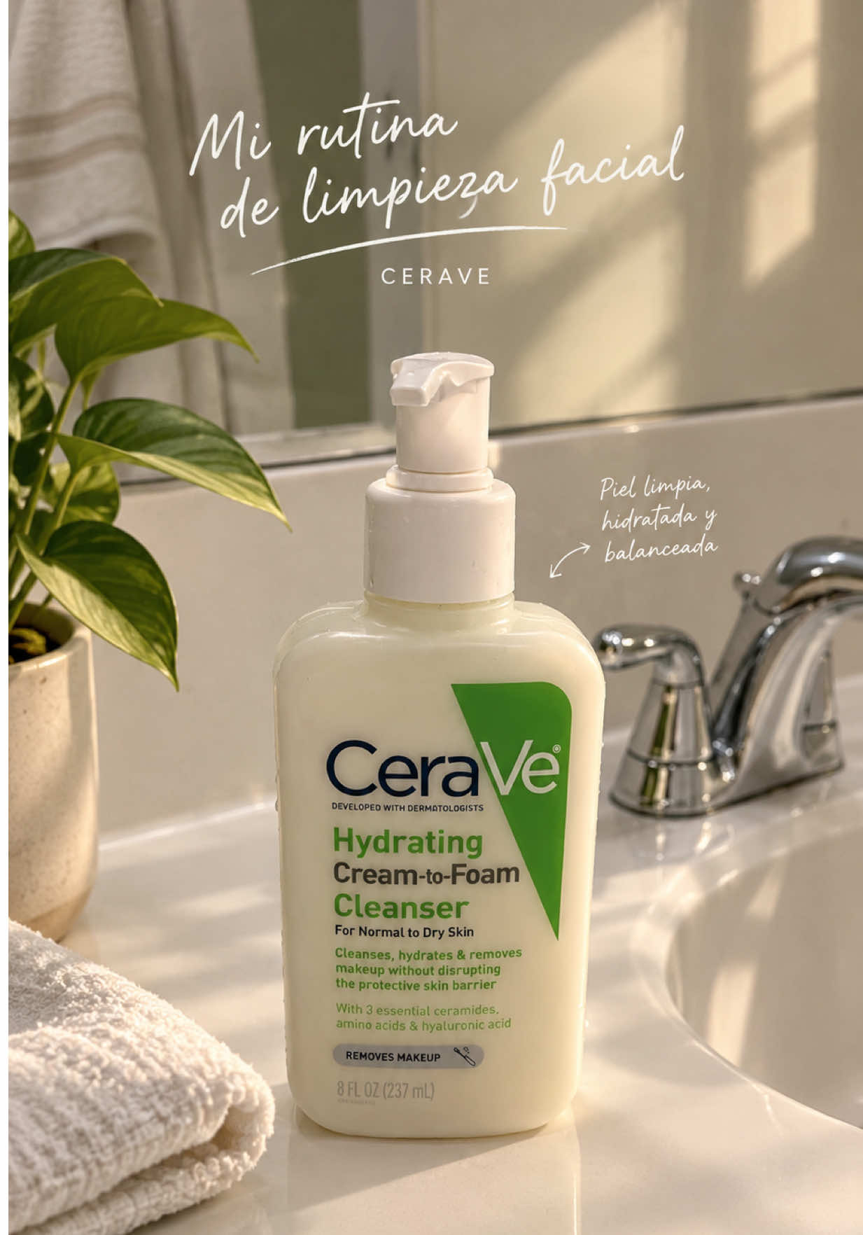 Una buena piel comienza con una buena limpieza ✨🧴 Simplificando mi rutina, un paso a la vez. @Lorealistar @CeraVe #C...