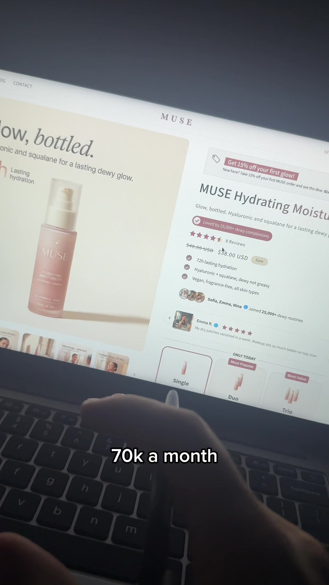 This shopify store is making 70k/mo #creatorsearchinsights #consistencyiskey #ecommerce #dropshipping #sternifycreator