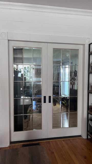 when we bought our home, we knew we'd be doing renovations one of those renos was these French doors. they had never...