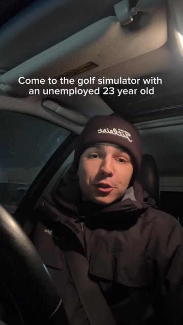 Come to the golf sim with an unemployed 23 year old😁 #golf #golfsim #unemployment #unemployed #golfers