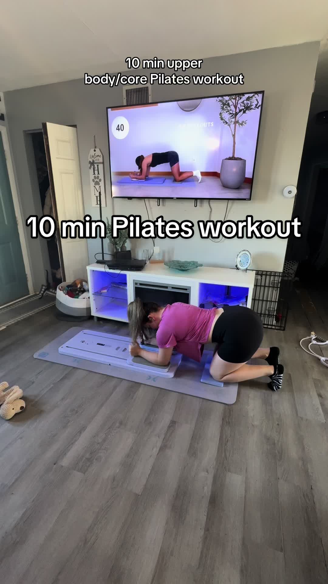 10 min Pilates Board Upper Body workout + I added a few arm exercises at the end with the resistance bands!! (20 min...