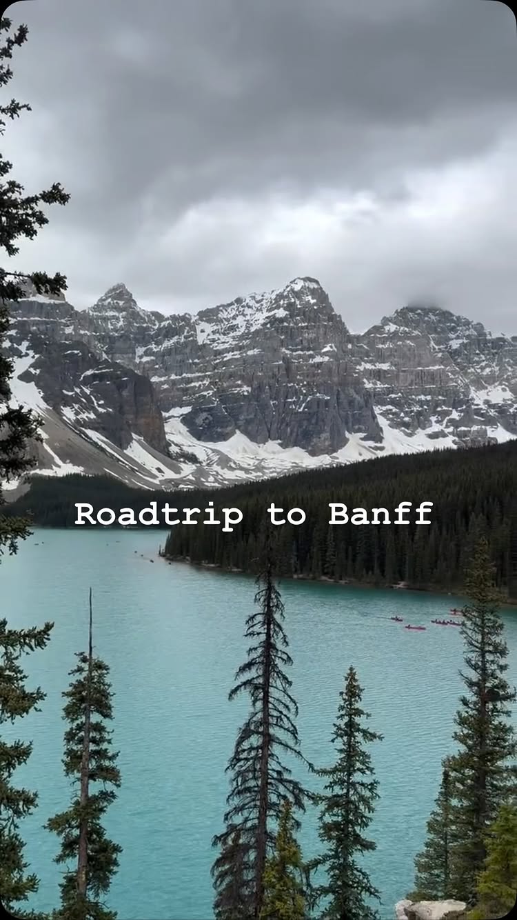 Family roadtrip to Banff 3,020 miles driven just to feel this quiet kind of awe✨ #BanffNationalPark #RoadTripAdventur...