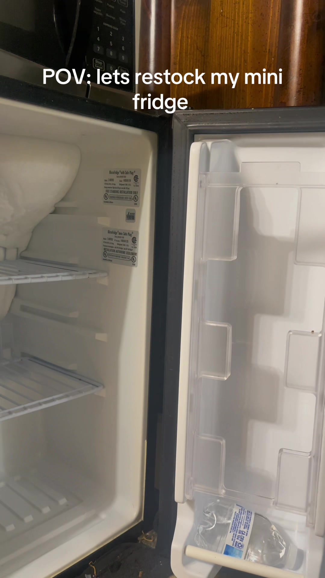 Let restock my mini fridge. #capcut #restockday #fyp #sahm
