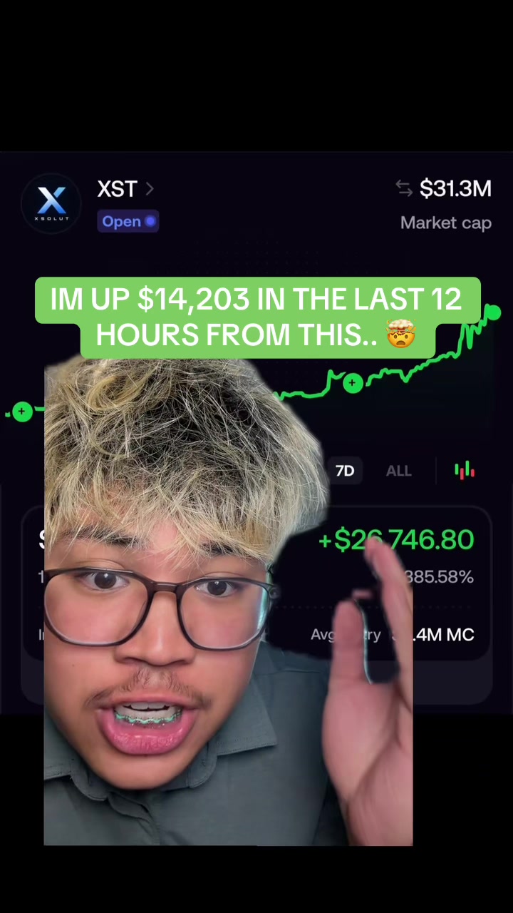 I’m up $14,203 in the last 12 hours 😫 #fyp #crypto #investing #trending #xst