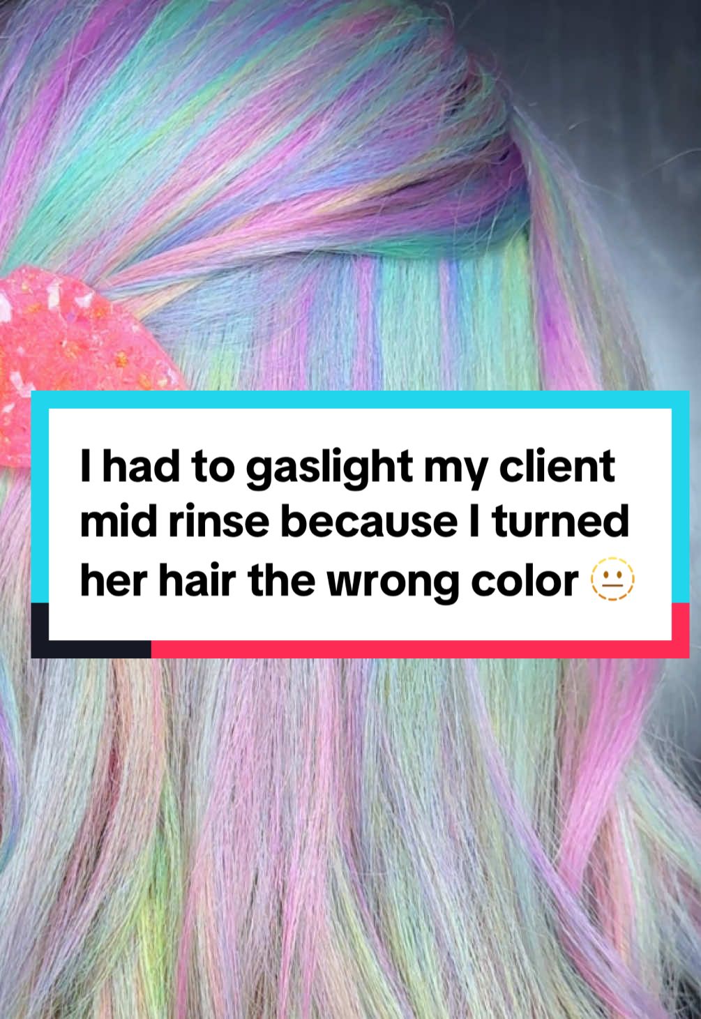 I told her it wasn’t blue while it was literally rinsing blue down the bowl… but she couldn’t feel her scalp so I tho...