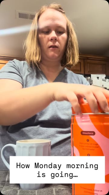 The frother splashed the second I turned it on in my mug, but honestly that’s just how Monday morning goes around her...