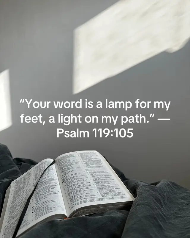 Caption: It’s Monday. Before you get caught up in the week, take a moment to open your Bible and spend time with God....