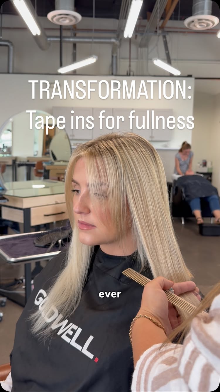 The magic of Tape-Ins. So customizable, so fun! Keep listening for a good laugh…we cracked up😅 #eastvalleymoms #east...