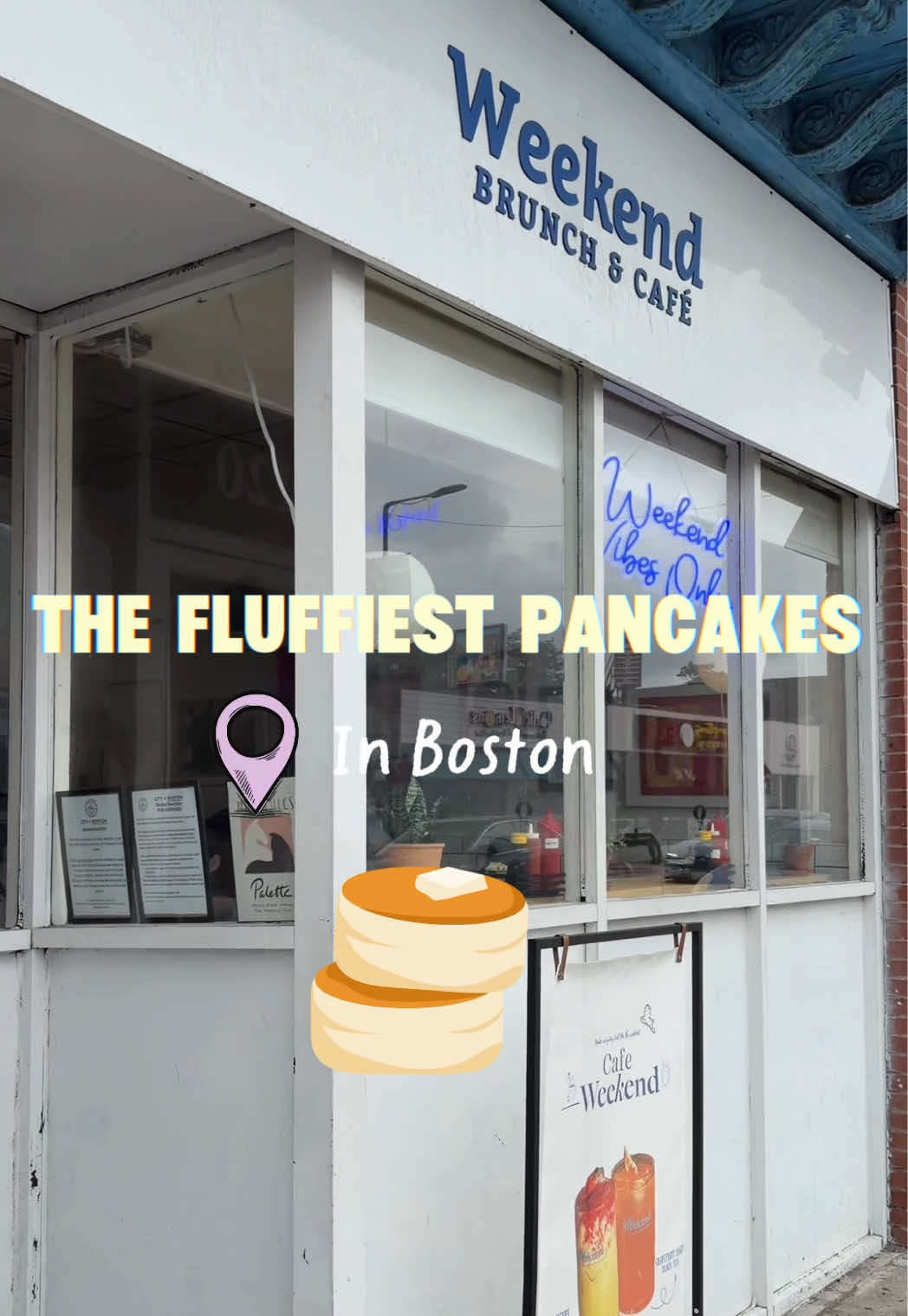 Affordable + Delicious breakfast spot in Boston! 🥞☕️💕 Cafe Weekend in Allston had THE fluffiest pancakes, delicious...