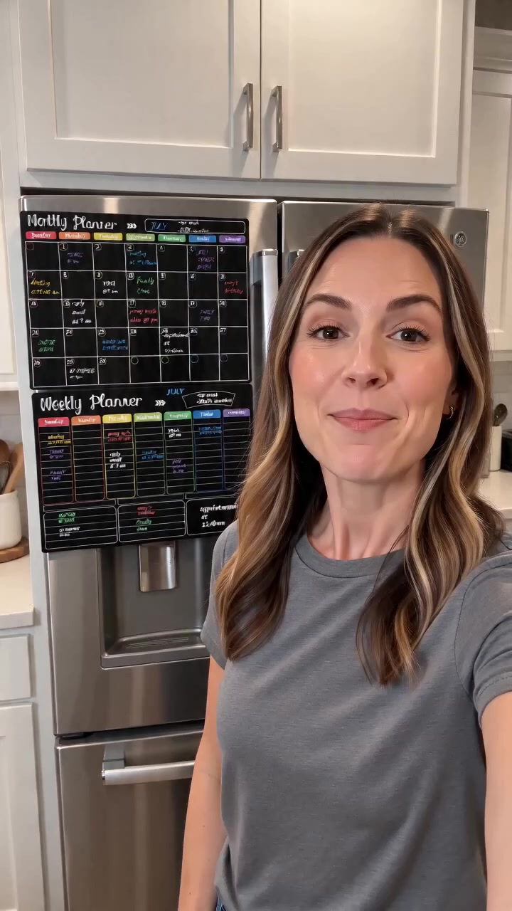 Organize your family schedule with the Black Dry Erase Boards Set. This set features 3 magnetic boards for your refri...